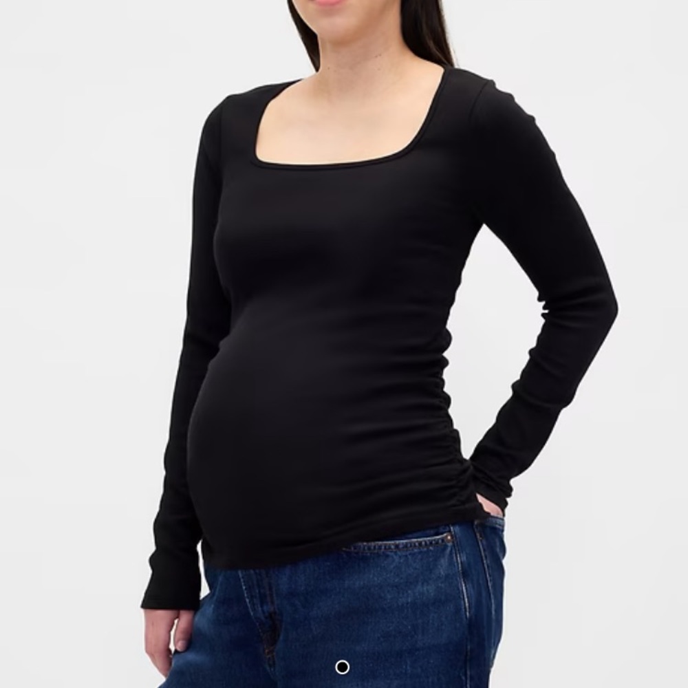 GAP Black Long Sleeve Maternity Tee